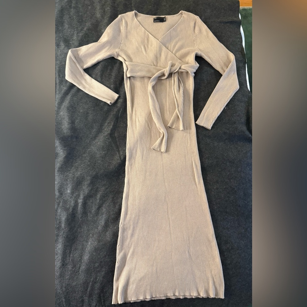 ASOS DESIGN Maternity cardigan wrap tie detail maxi dress NWOT size 8